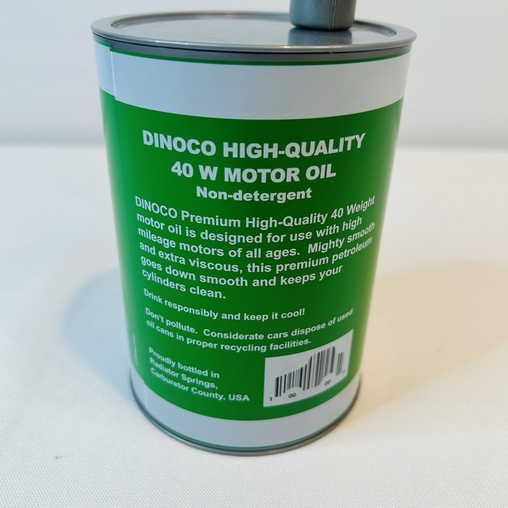 Cars Dinoco Motor Oil Can Sipper Drink Cup Green Disney Parks Nice - Picture 4 of 11